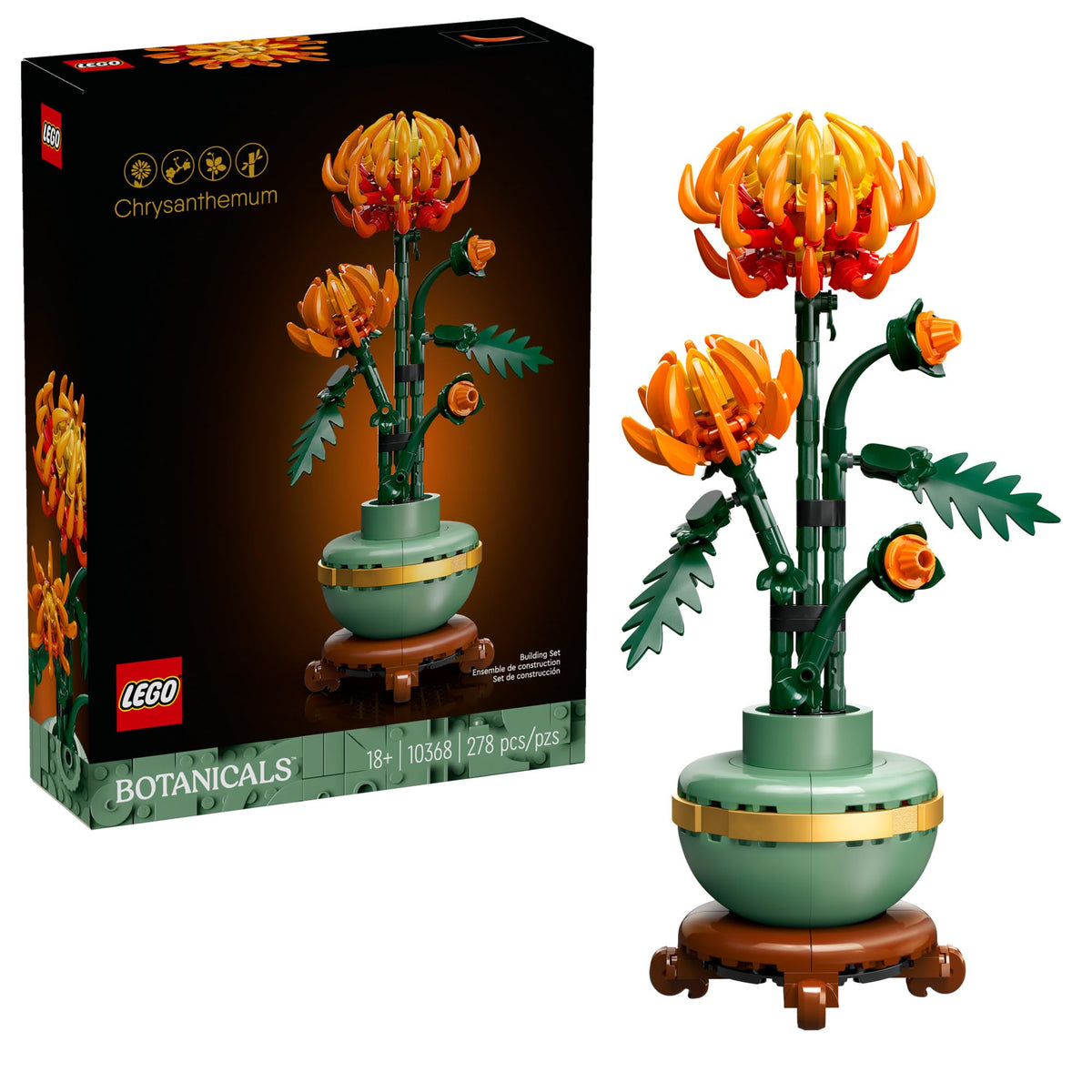 LEGO Botanicals Chrysanthemum Building Set, 10368