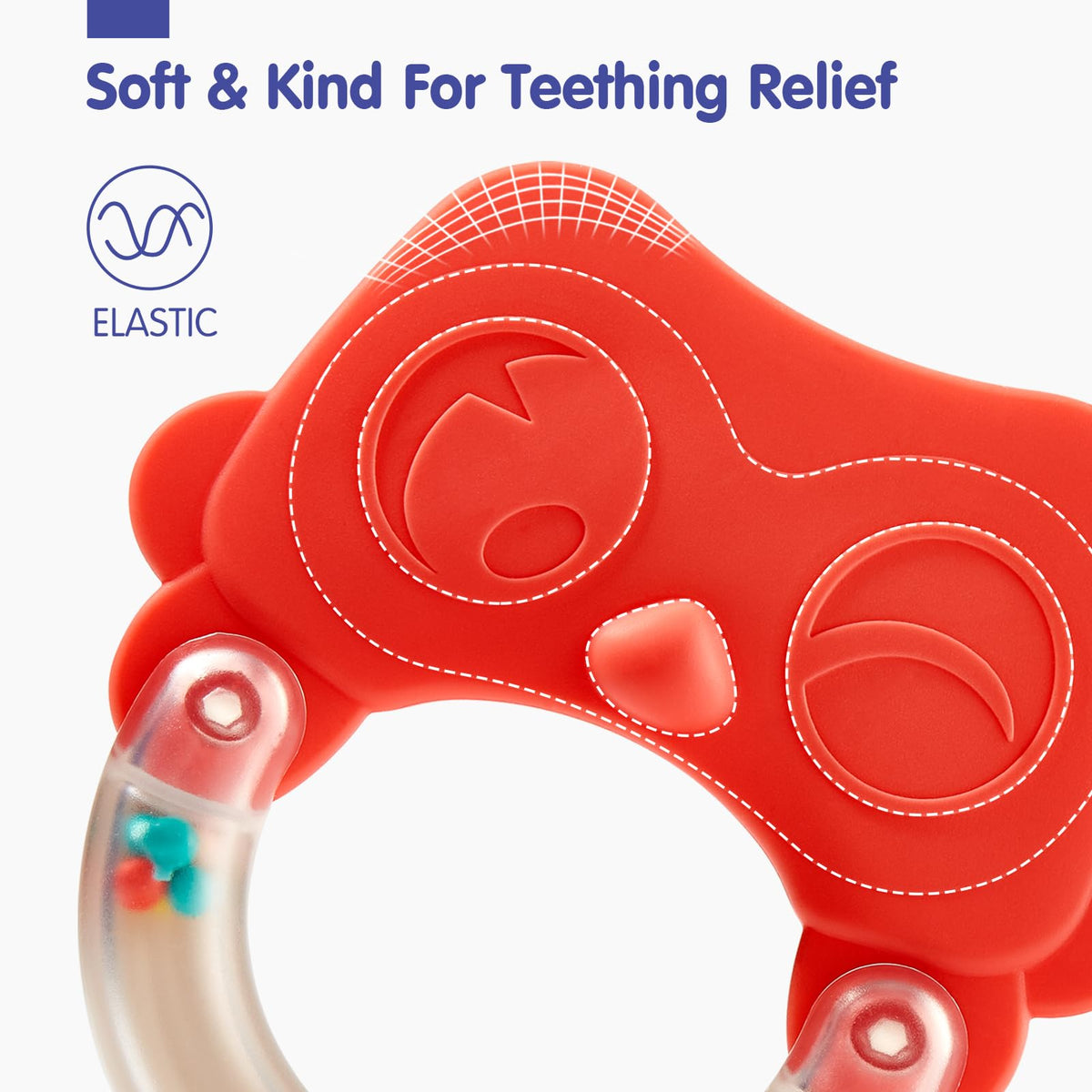 hahaland Baby Teething Toys Set, 10 Pcs with Storage Box