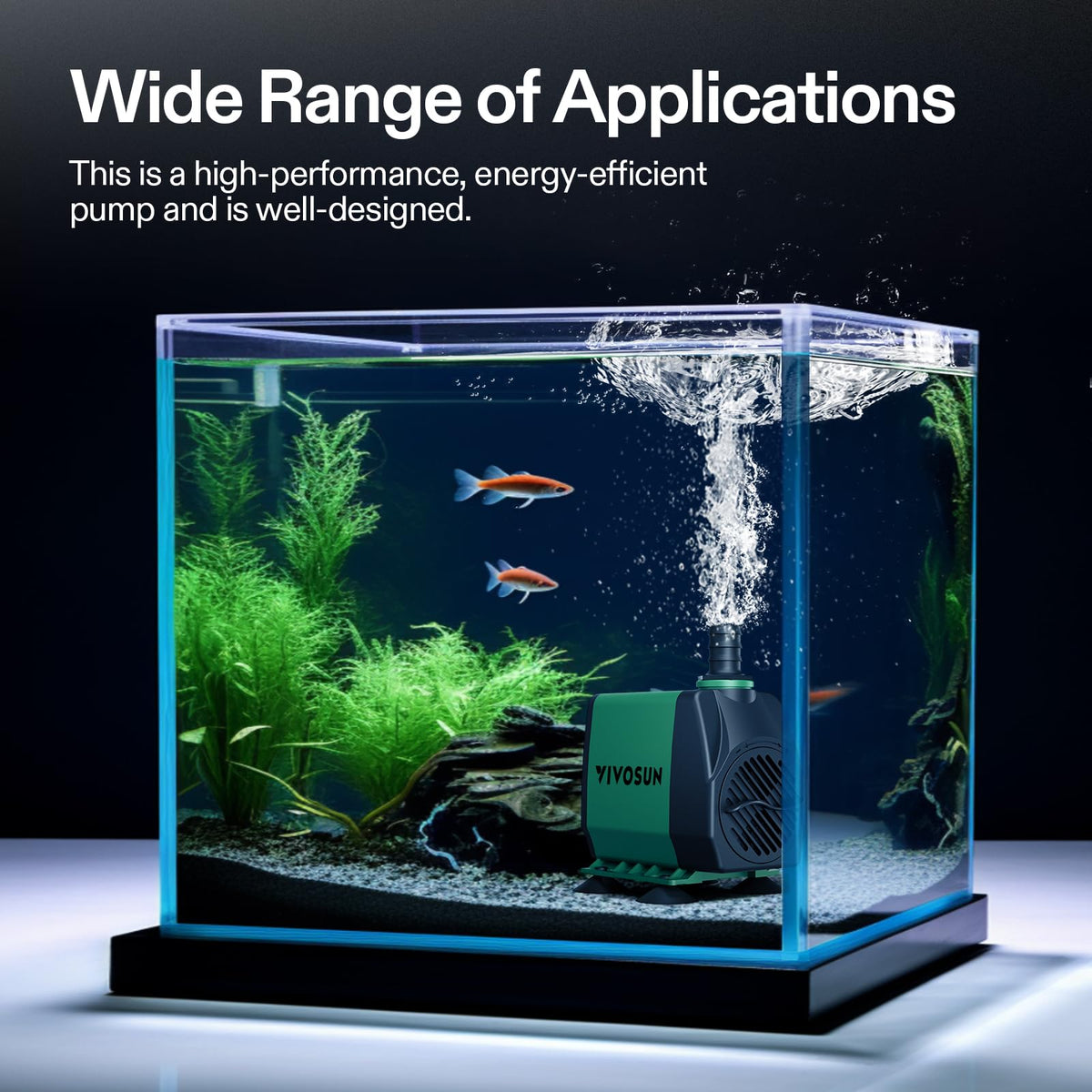 VIVOSUN 800 GPH Submersible Water Pump, 24W