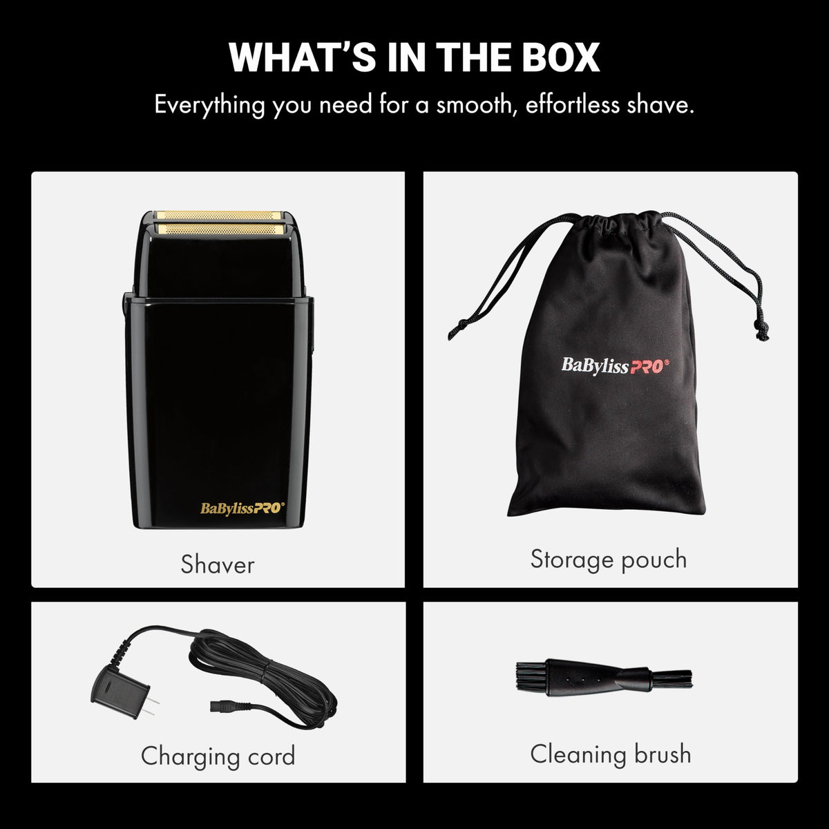 BaBylissPRO Barberology BlackFX Double Foil Shaver