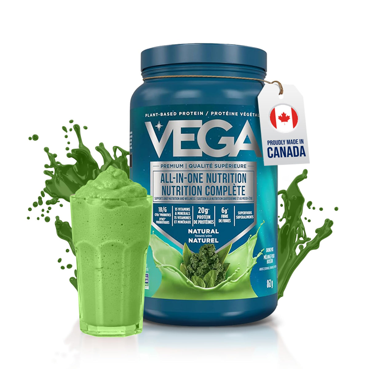 Vega Premium All-in-One Protein Powder, Natural, 862 g