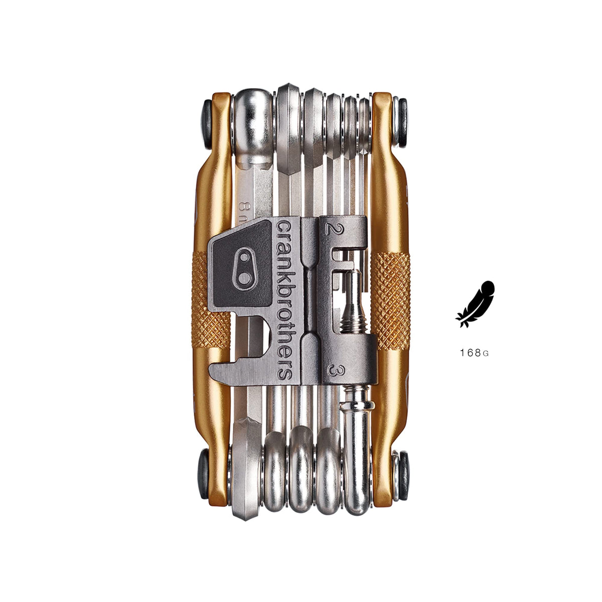 Crankbrothers 10755 Multi Bicycle Tool, 17-Function, Gold
