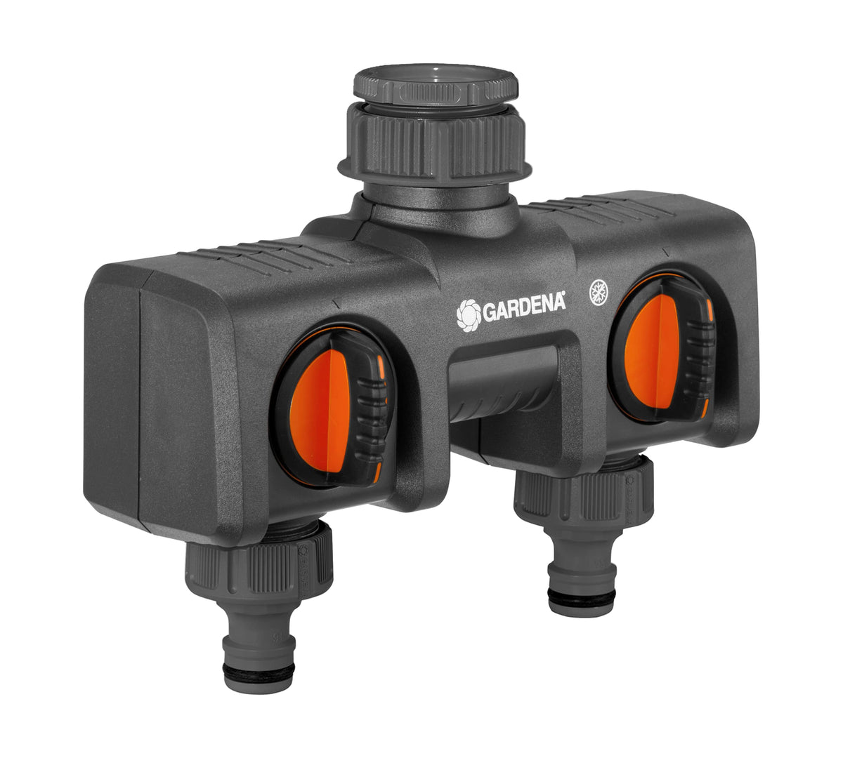 Gardena Two-Way Garden Hose Splitter with Flow Control, 8193