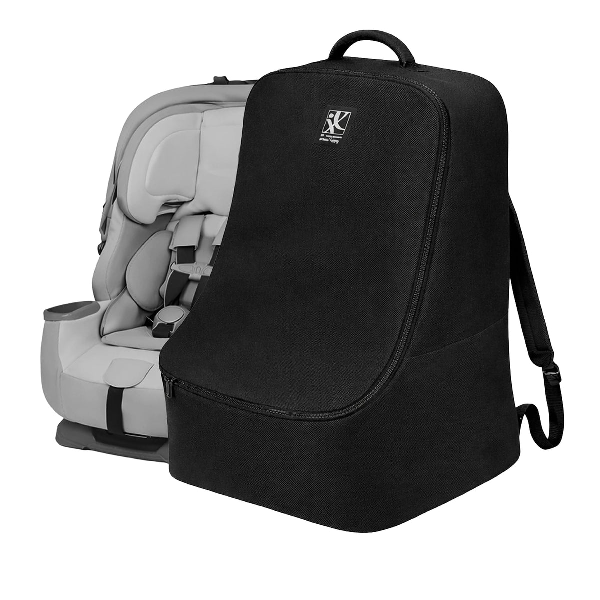 J.L. Childress Ultimate Padded Backpack Car Seat Travel Bag, Black