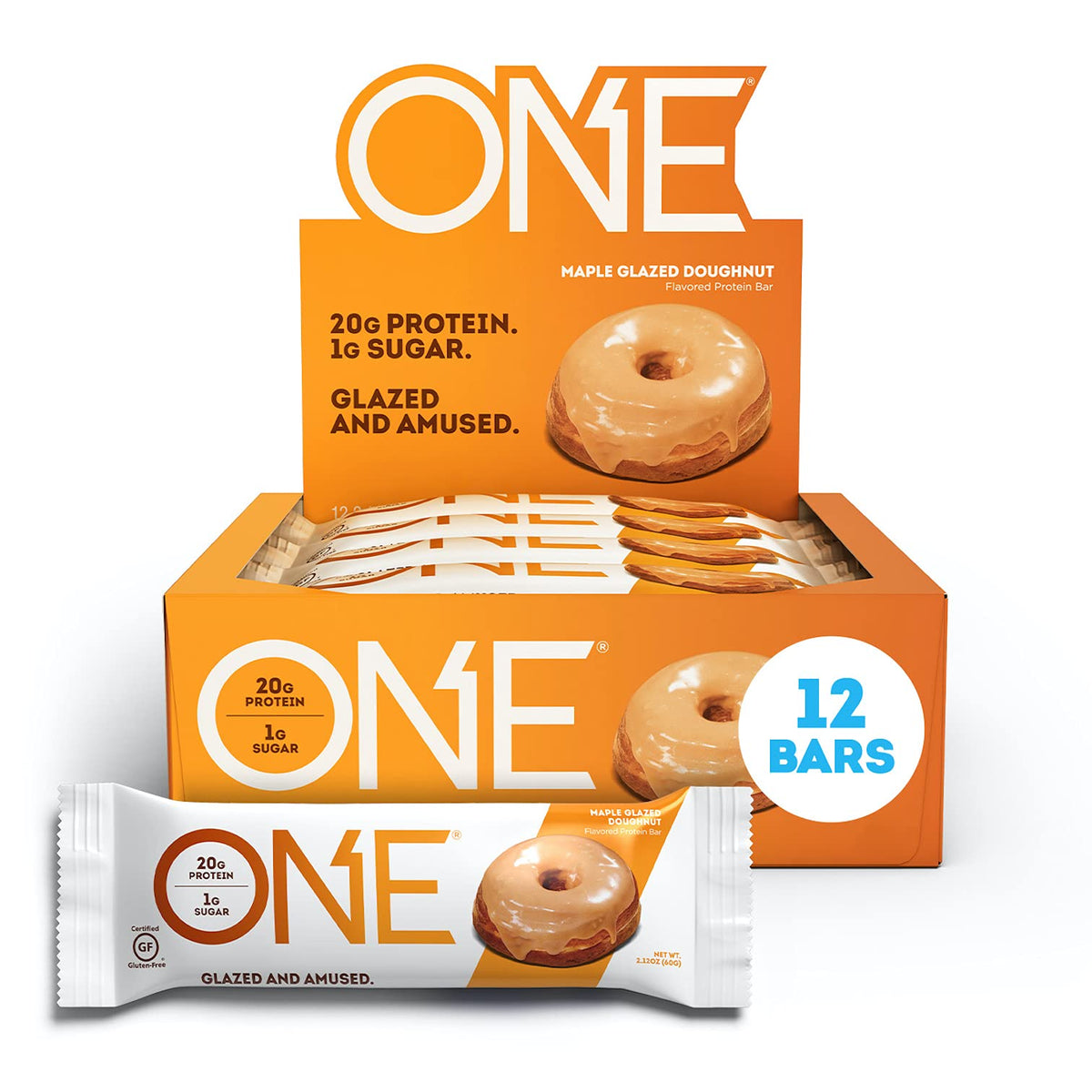 ONE Protein Bars, Maple Glazed Doughnut, 12 x 60 g