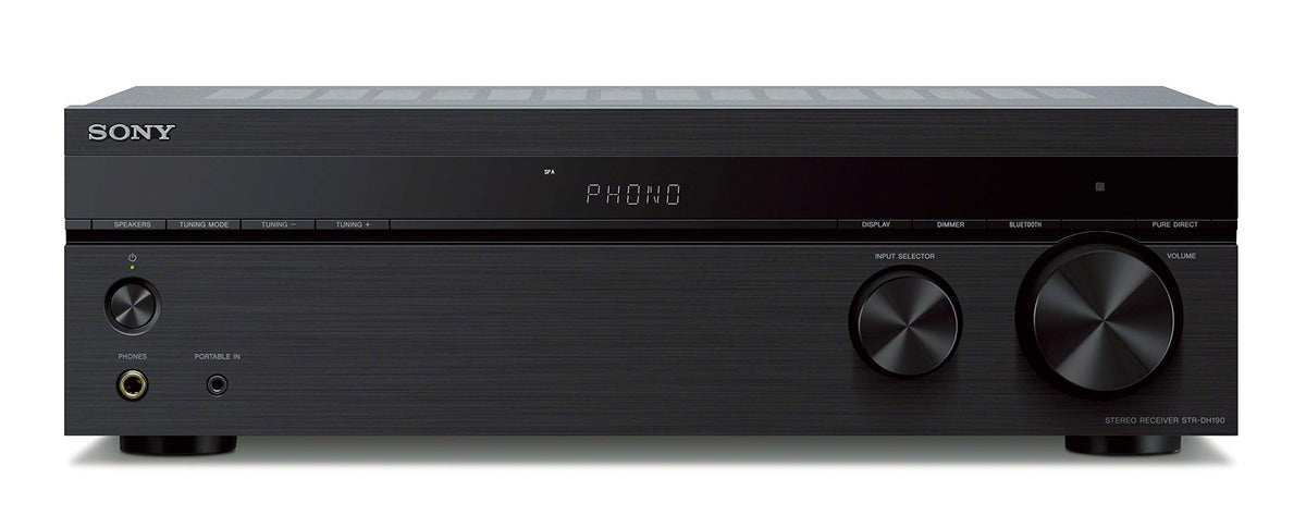 Sony STRDH190 2-Ch Stereo Receiver with Phono and Bluetooth, Black