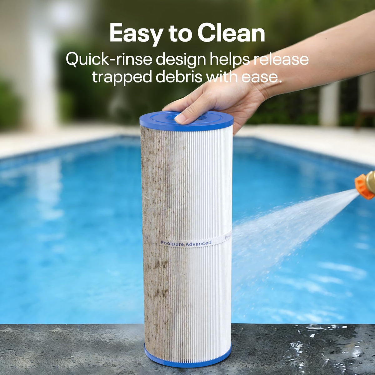 POOLPURE PLFPRB25-IN Replacement Hot Tub Filter (2 Pack)