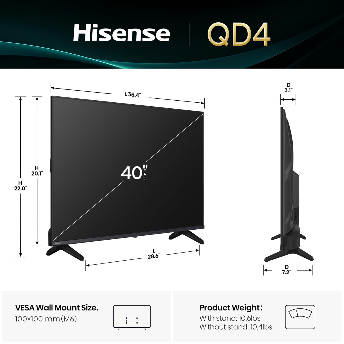 Hisense 40QD4SF 40-Inch Hi-QLED FHD Smart Fire TV