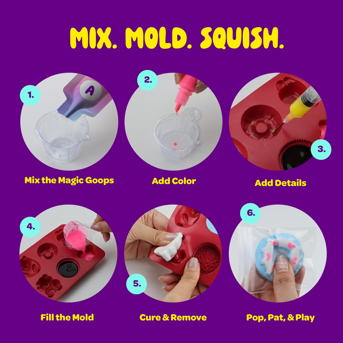 Dan&Darci Taba Squishy Making Kit, 6 Shapes