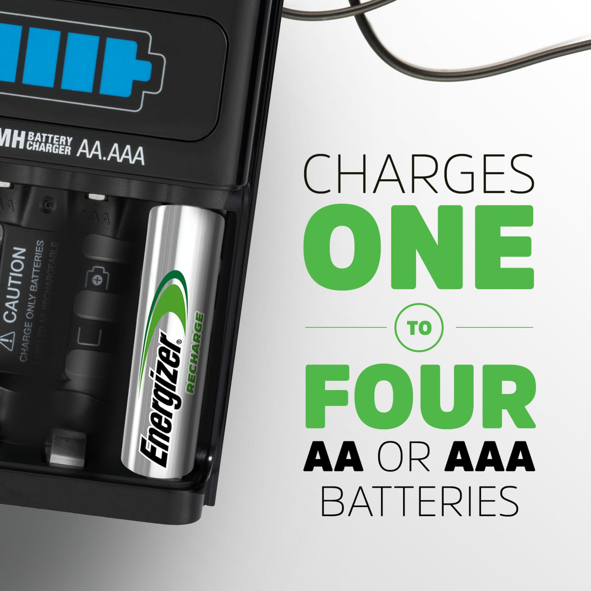 Energizer Rechargeable Battery Charger for AA, AAA, C, D and 9V