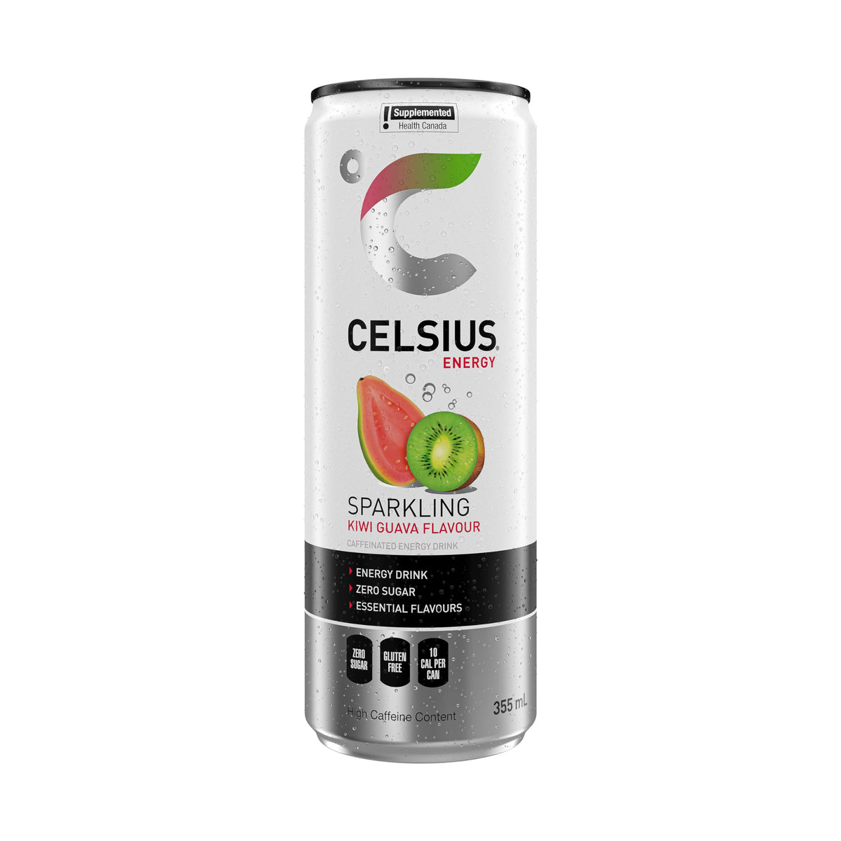 Celsius Sparkling Kiwi Guava Energy Drink, 355ml, Pack of 12