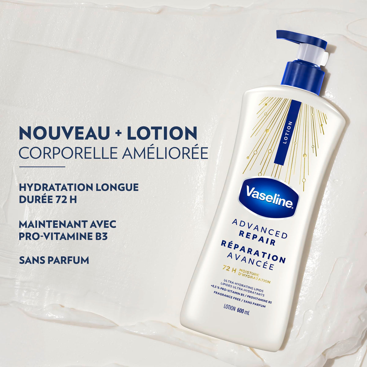 Vaseline Intensive Care Advanced Repair Lotion, 600 ml, 3 Pack