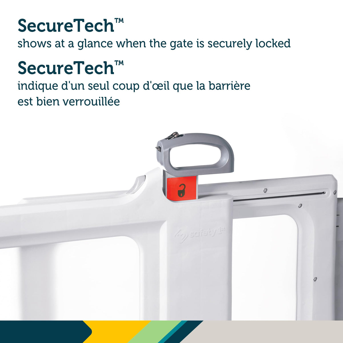 Safety 1st Perfect Fit Gate, White, 28-42 in Wide, 28 in Tall