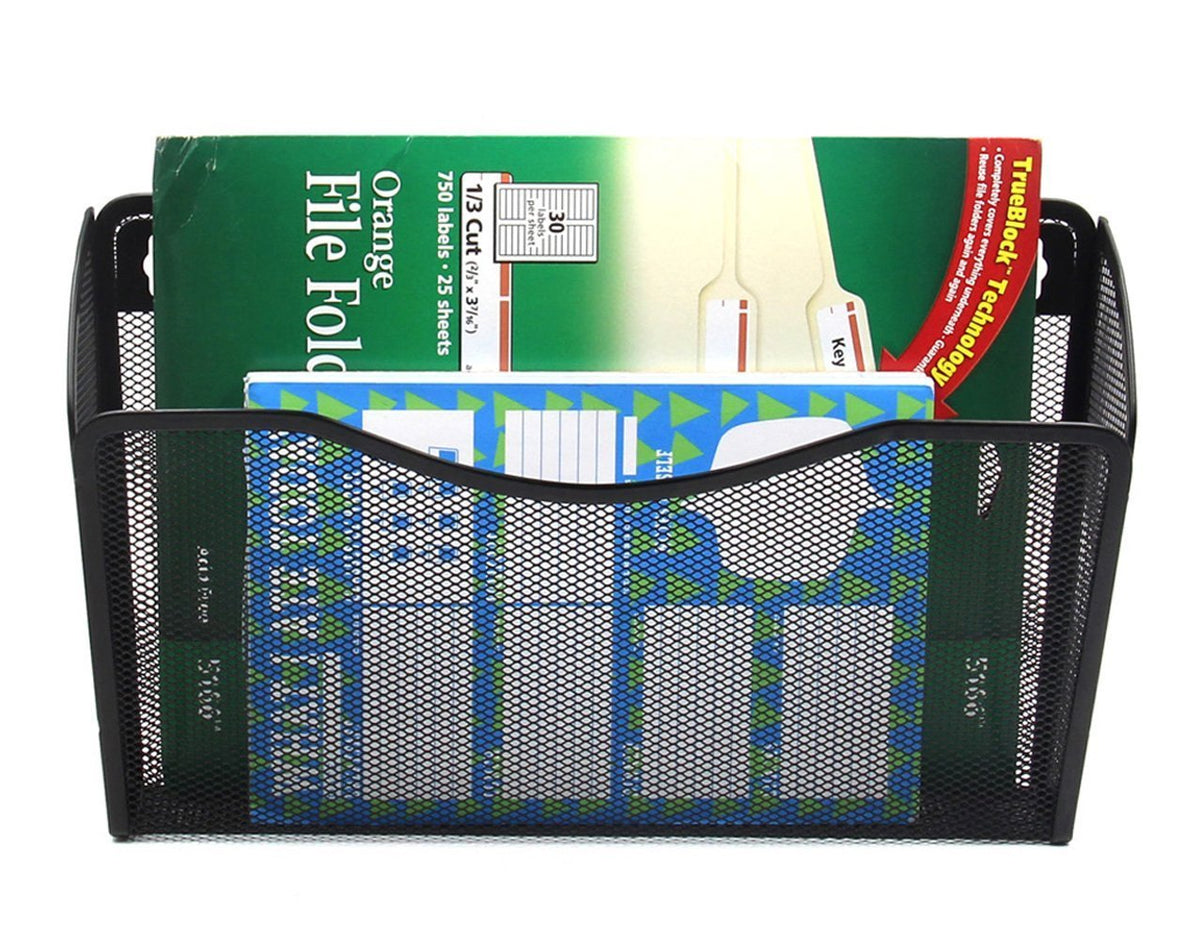 EASEPRES Mesh Wall Mounted File Holder Organizer, Black, 3 Pack