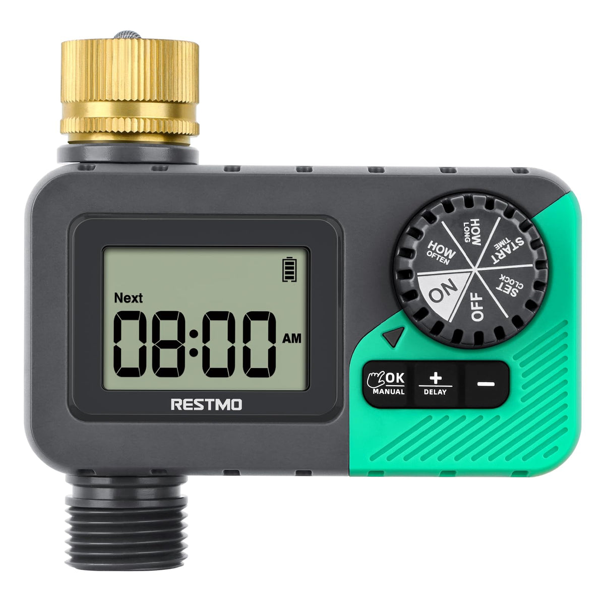 RESTMO Programmable Garden Hose Water Timer with Brass Inlet