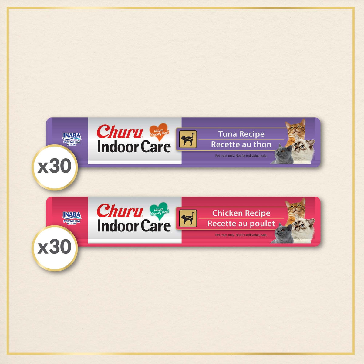 INABA Churu Hairball Control Cat Treat Tubes, Tuna & Chicken, 60 Tubes