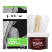 Parissa Organic Sugar Wax Kit for Hair Removal, 8 fl oz