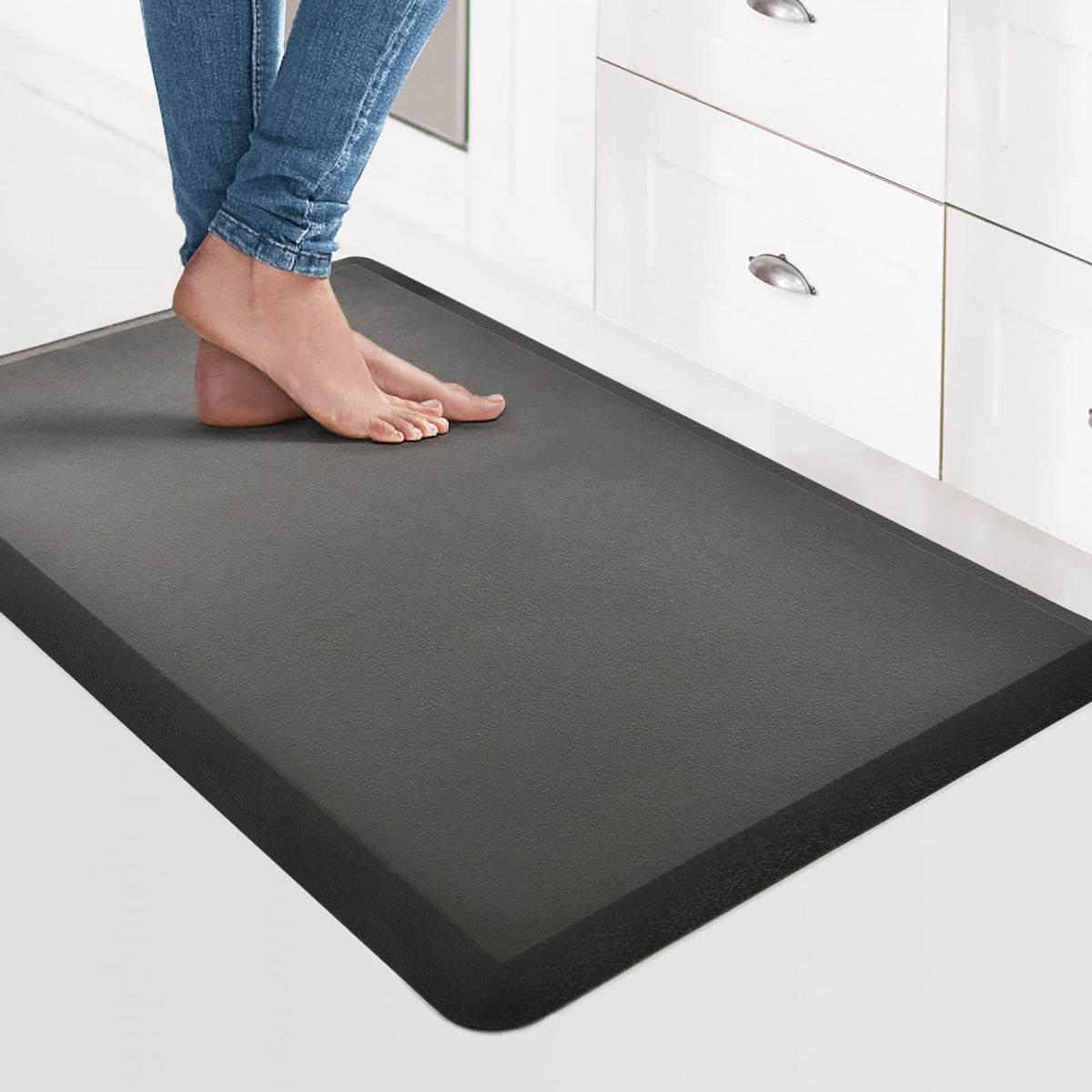 Art3d Anti Fatigue Mat, Black, 1/2 Inch, 17.3" x 28"