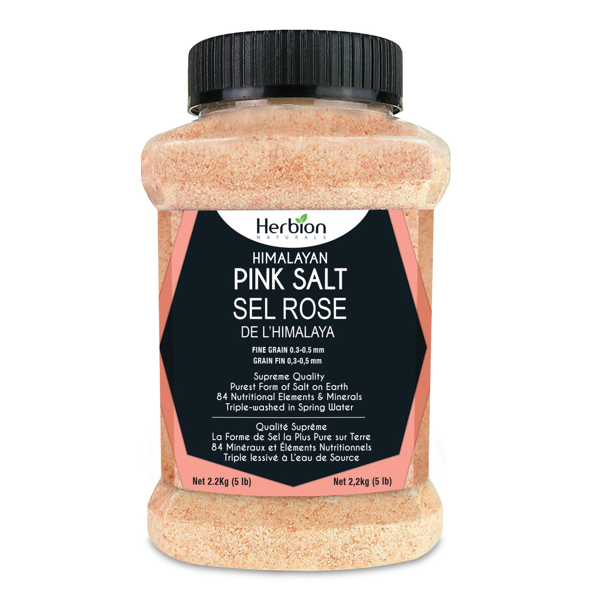 Herbion Naturals Fine Himalayan Pink Salt, 2.2 kg