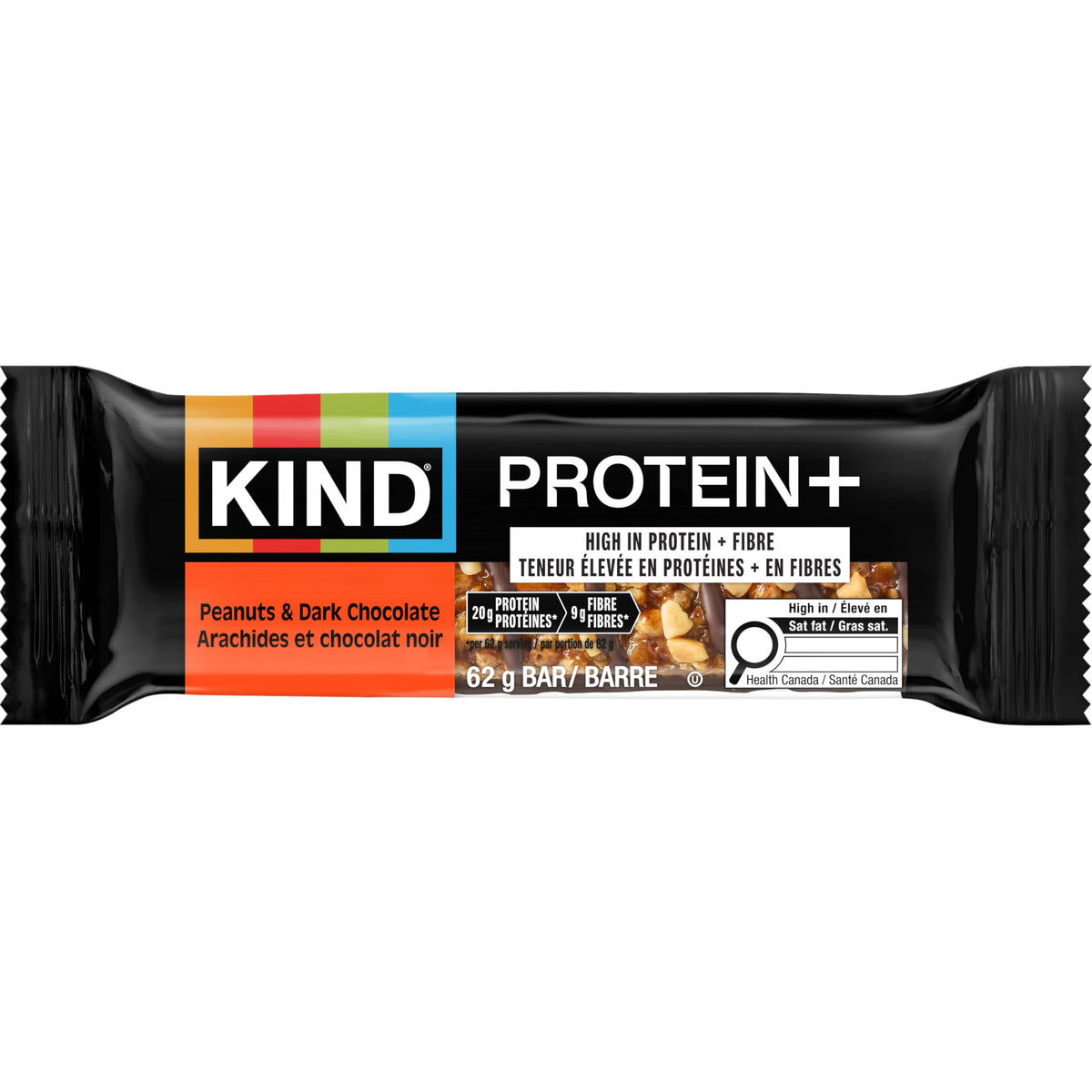 KIND PROTEIN+ Bars, Peanuts & Dark Chocolate, 12 x 62 g