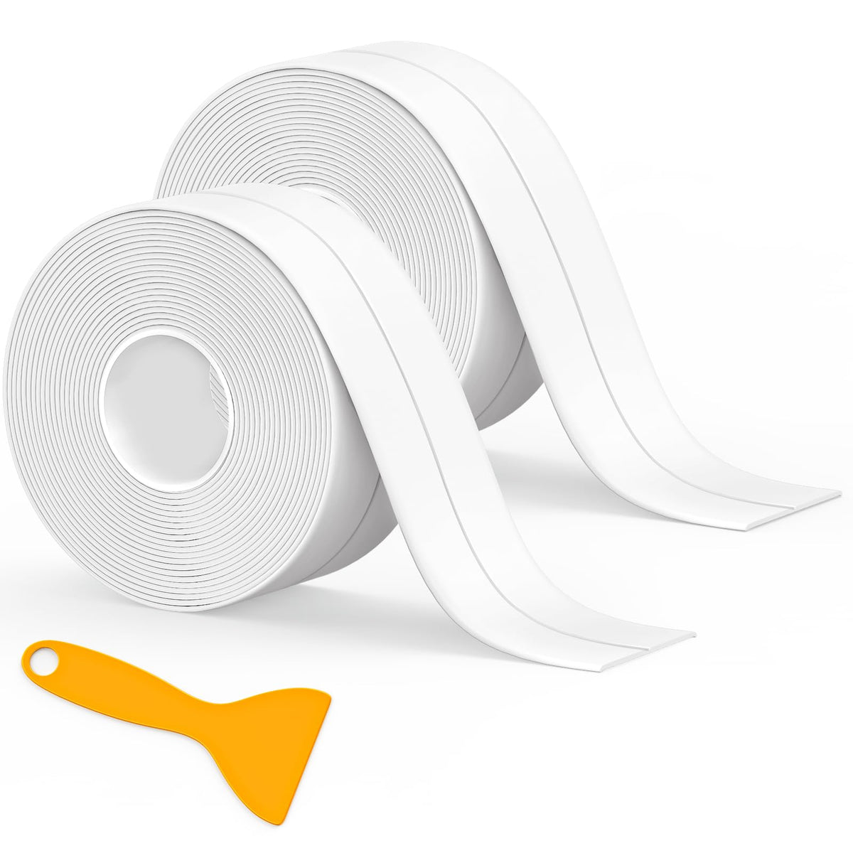 Self Adhesive Waterproof Caulk Tape with Sealing Tool (2 Rolls)