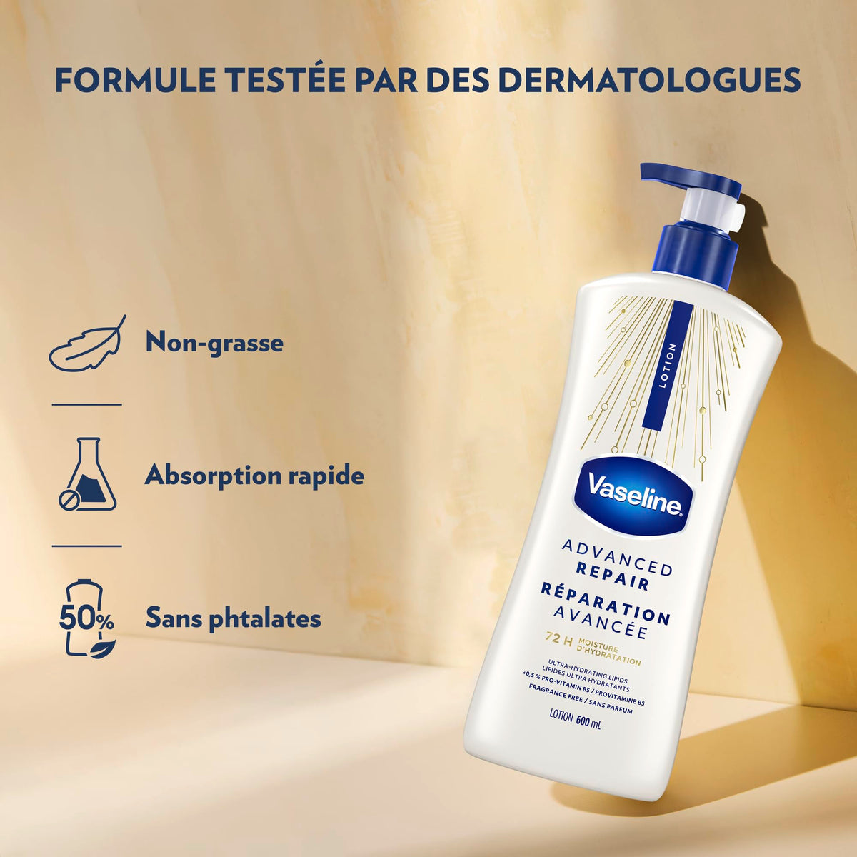 Vaseline Intensive Care Advanced Repair Lotion, 600 ml, 3 Pack