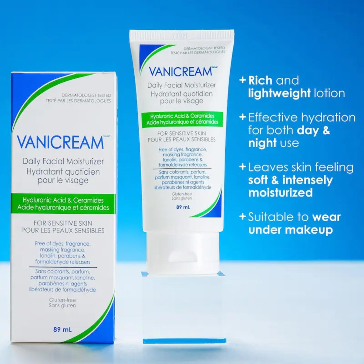 Vanicream Daily Facial Moisturizer for Sensitive Skin, 89 mL