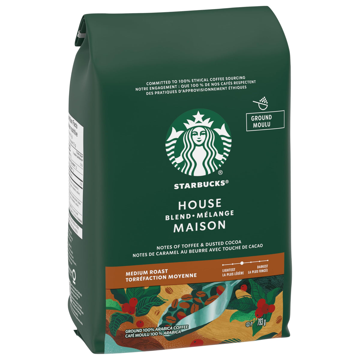 Starbucks House Blend Medium Roast Ground Coffee, 793 g
