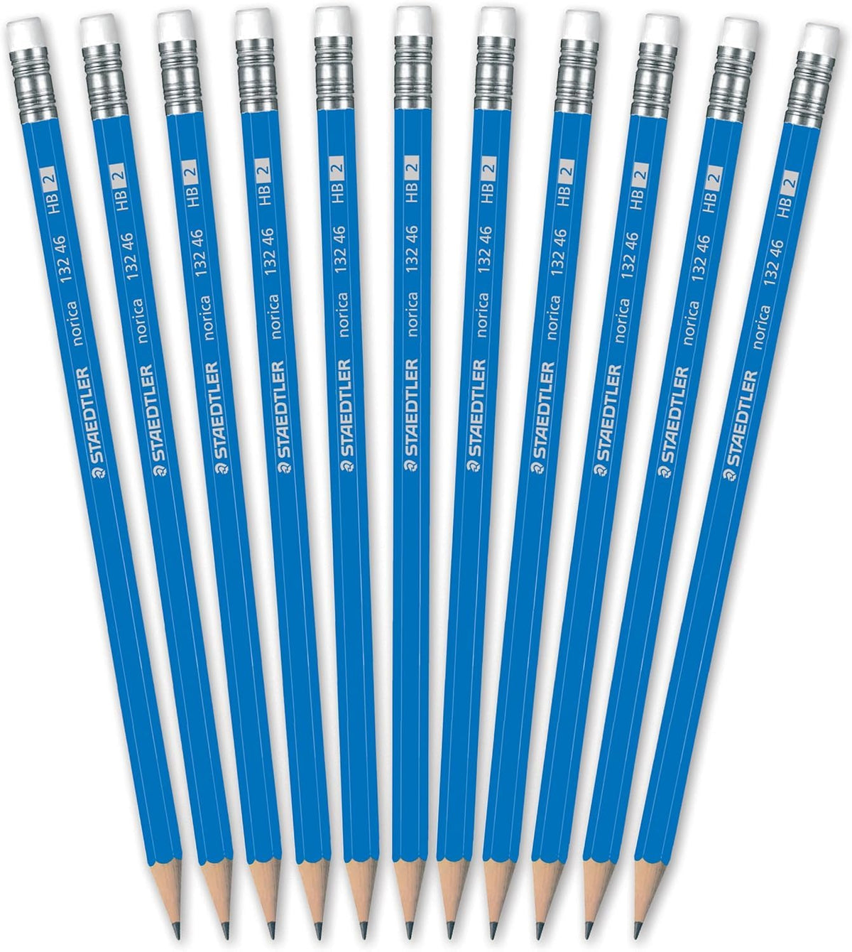 STAEDTLER Norica 2 Pencils Class Pack, 144 Pencils + 12 Erasers