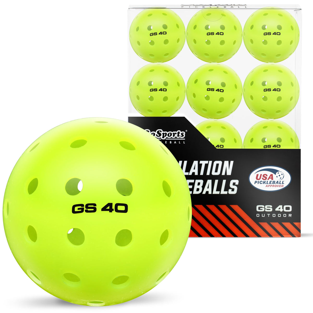 GoSports GS 40 Pickleball Balls, 12 Pack