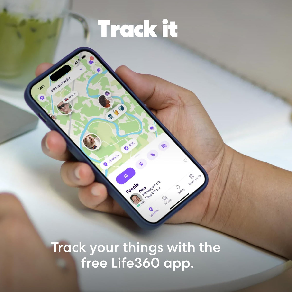 Life360 Tile Slim Wallet Finder Bluetooth Tracker, 1-Pack, Black