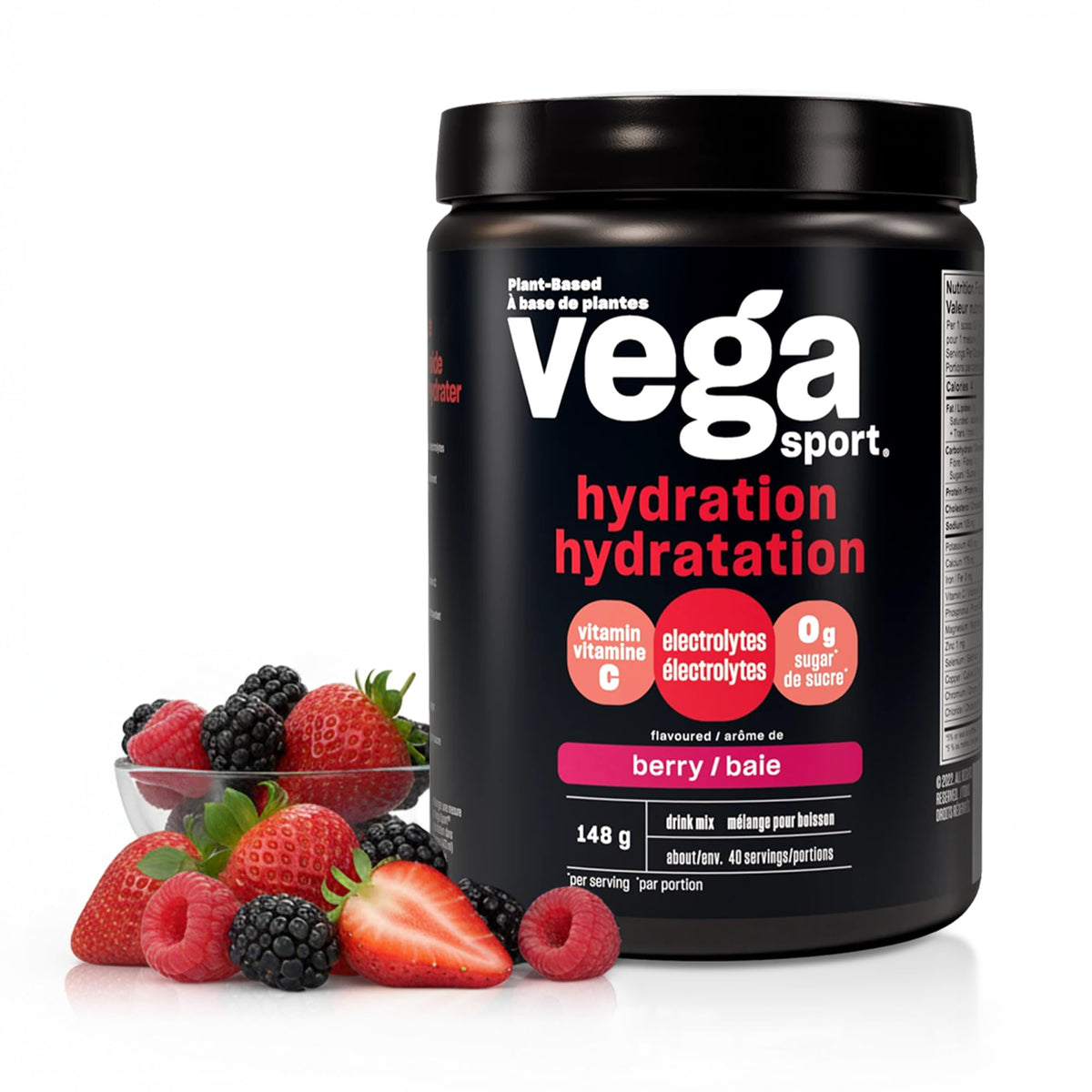Vega Sport Electrolyte Powder, Sugar-Free Berry, 40 Servings, 148 g