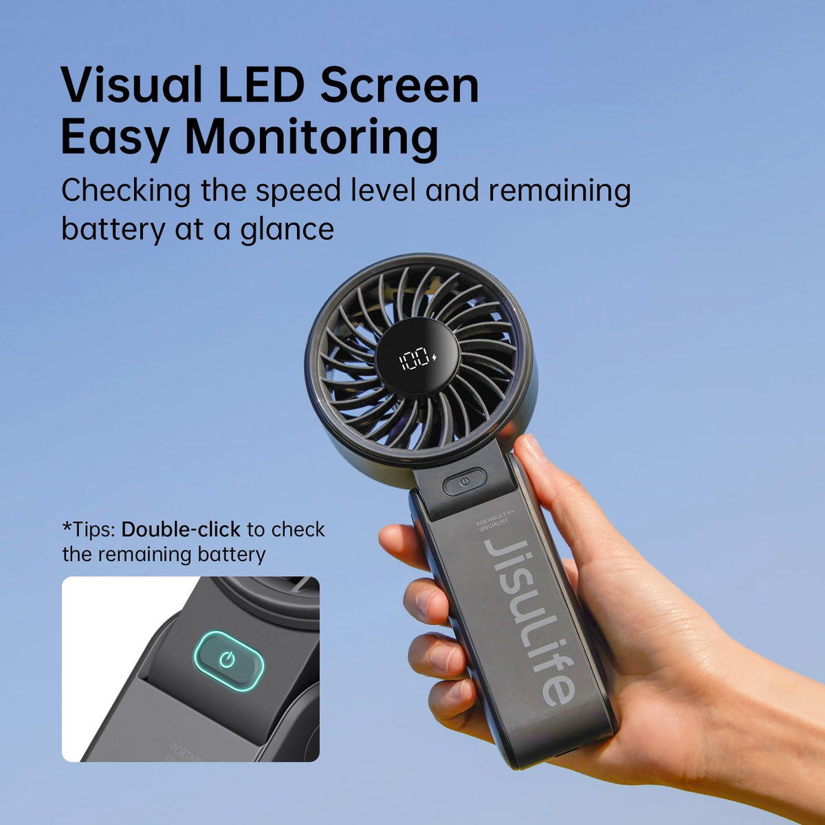 JISULIFE Handheld Fan Life7