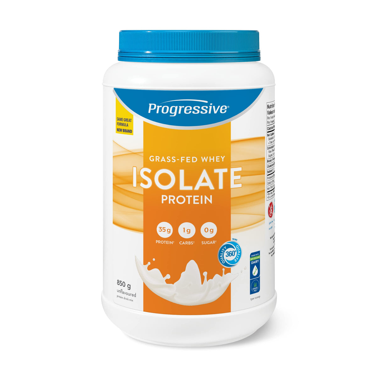 Progressive Grass-Fed 100% Whey Isolate Powder, Unflavoured
