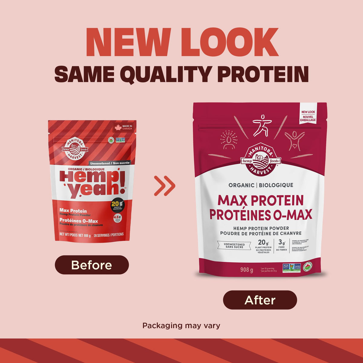 Manitoba Harvest Hemp Yeah! Organic Max Protein, Unsweetened, 908g