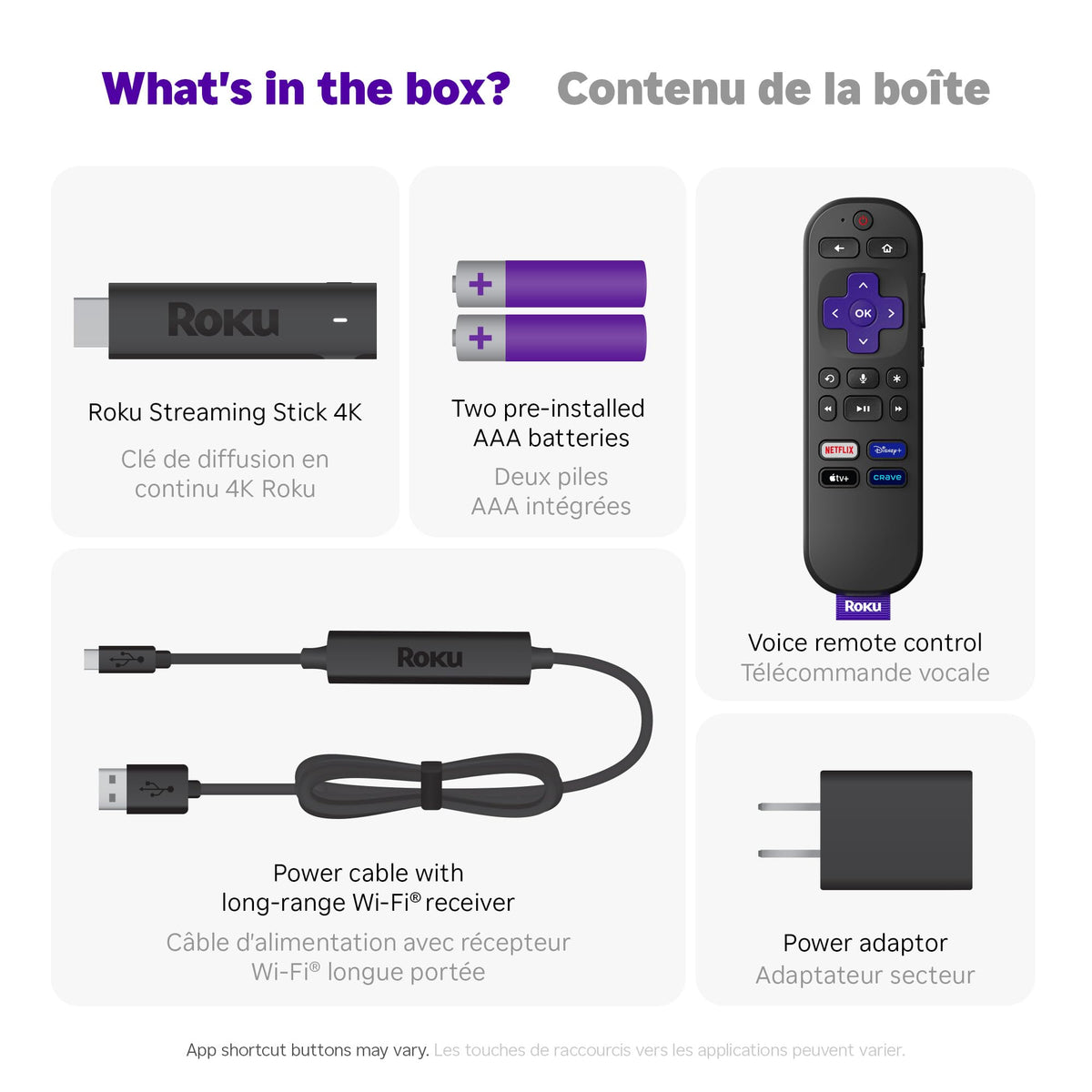 Roku Streaming Stick 4K 2022 with Voice Remote