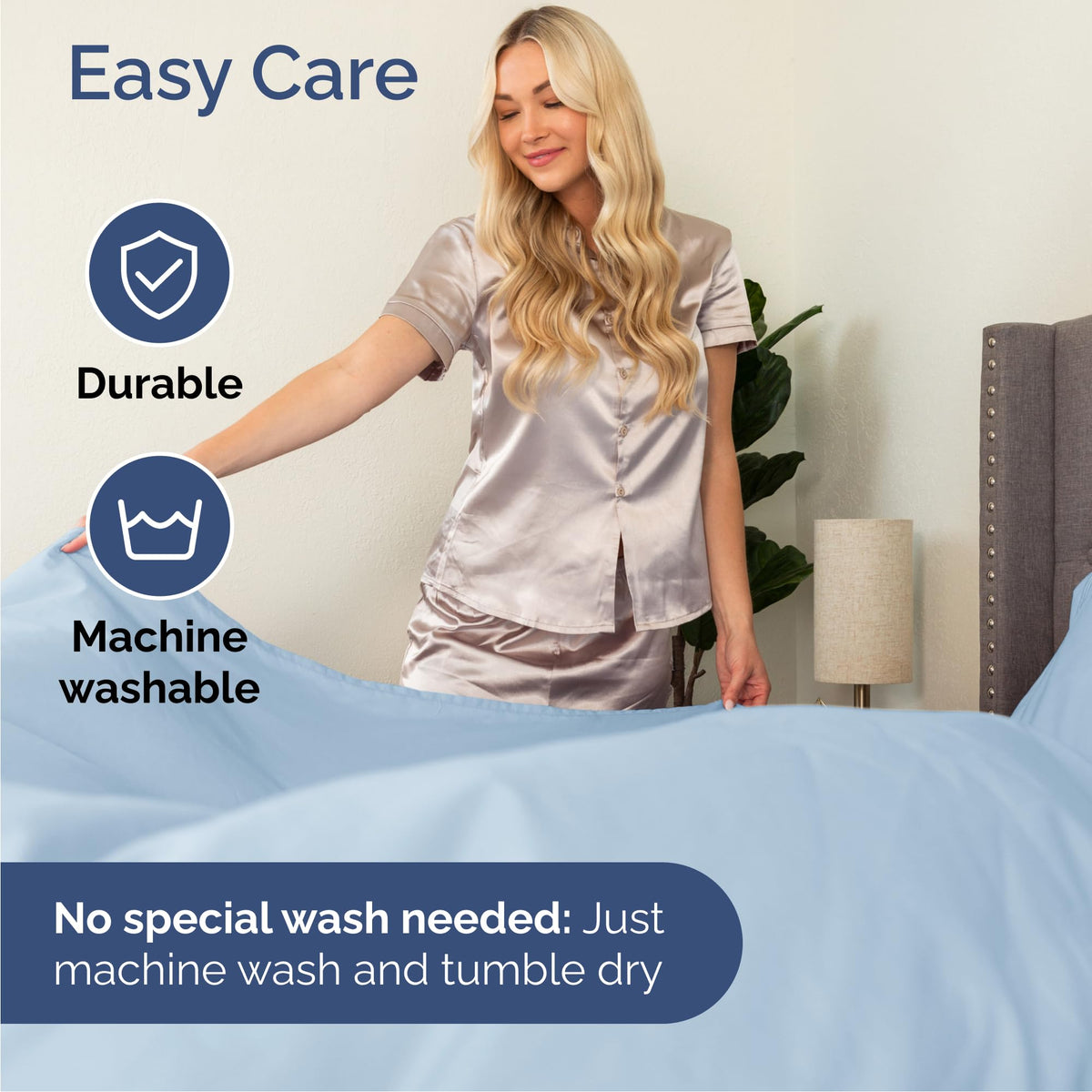 CGK Unlimited Brushed Microfibre Sheet Set, Queen, Sky Blue
