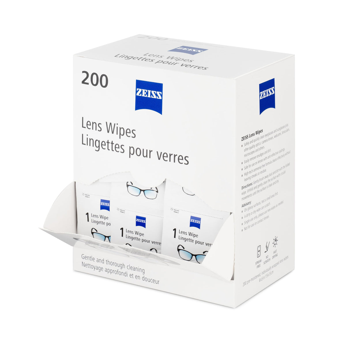 ZEISS Pre-Moistened Lens Cleaning Wipes, 200 Count