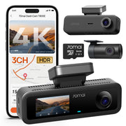 70mai 4K Dash Cam, 3 Channel with GPS, 64GB, T800E