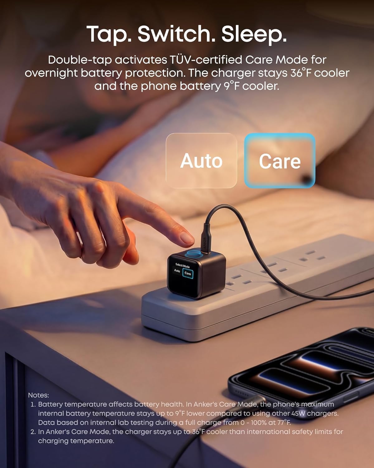 Anker Nano 45W Smart Display Charger, Orange