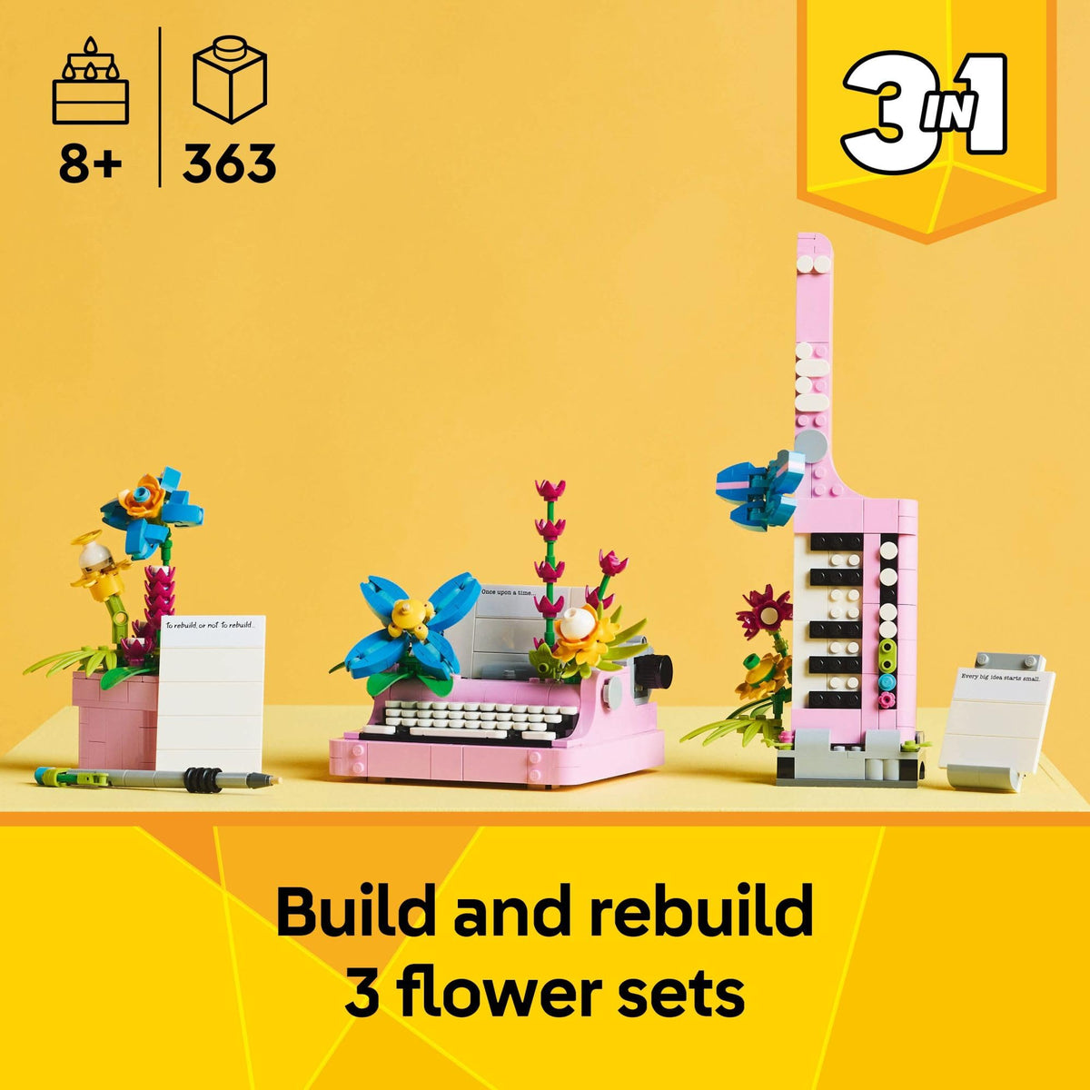 LEGO Creator 3-in-1 Typewriter with Flowers, 31169