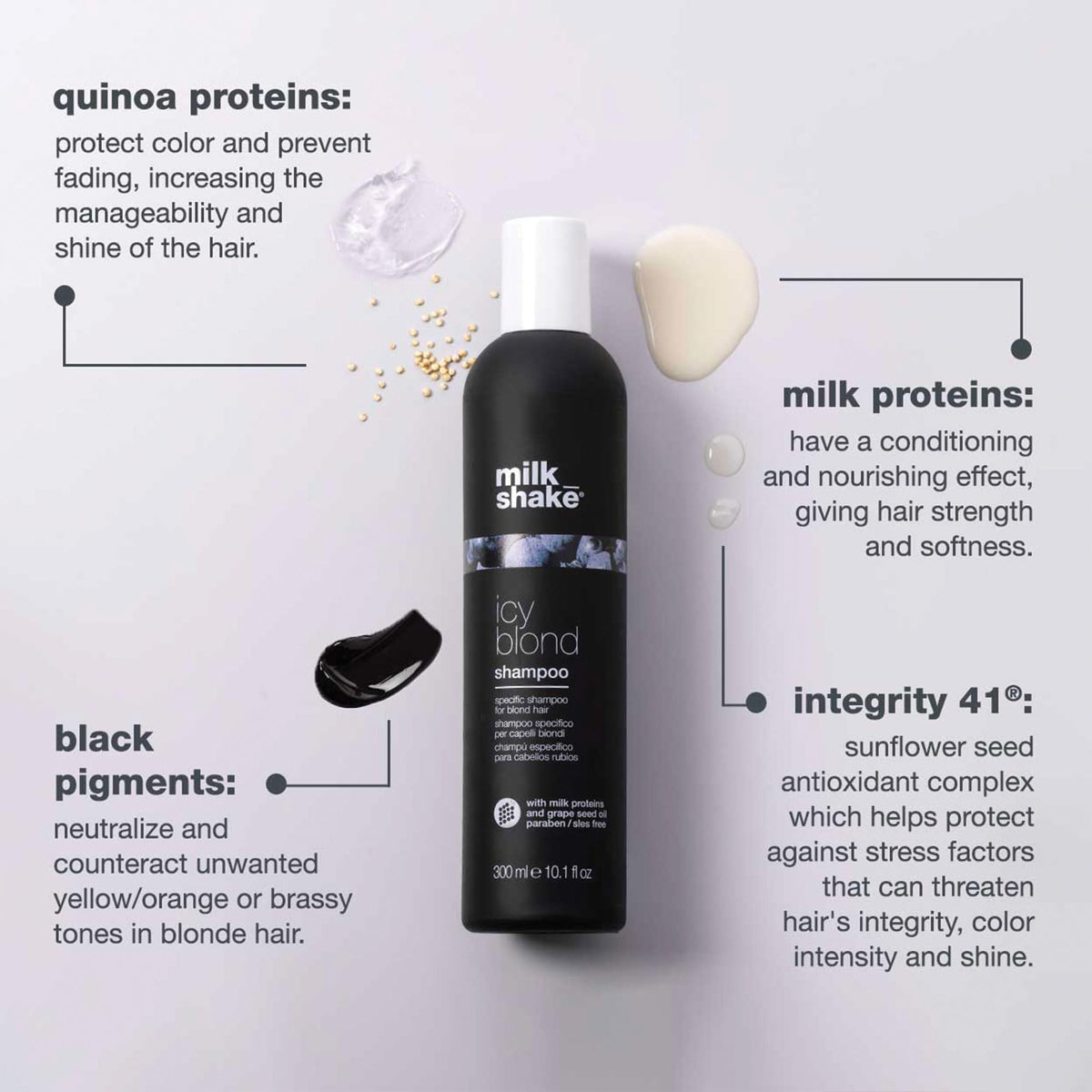 Milk_shake Icy Blond Shampoo, 10.1 fl oz (300 ml)