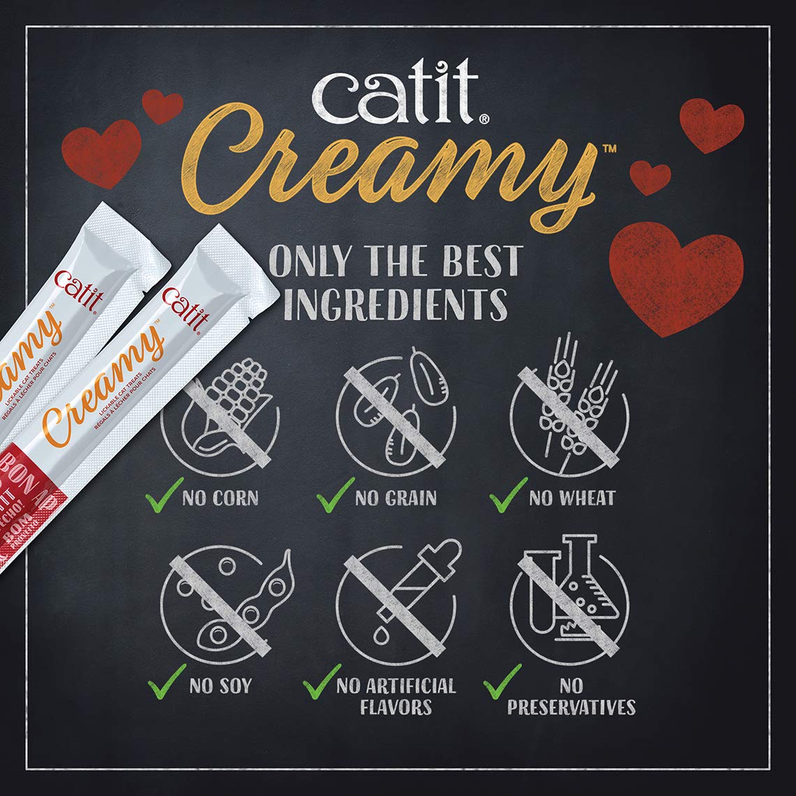 Catit Creamy Lickable Cat Treats, Chicken & Liver (50 Tubes)