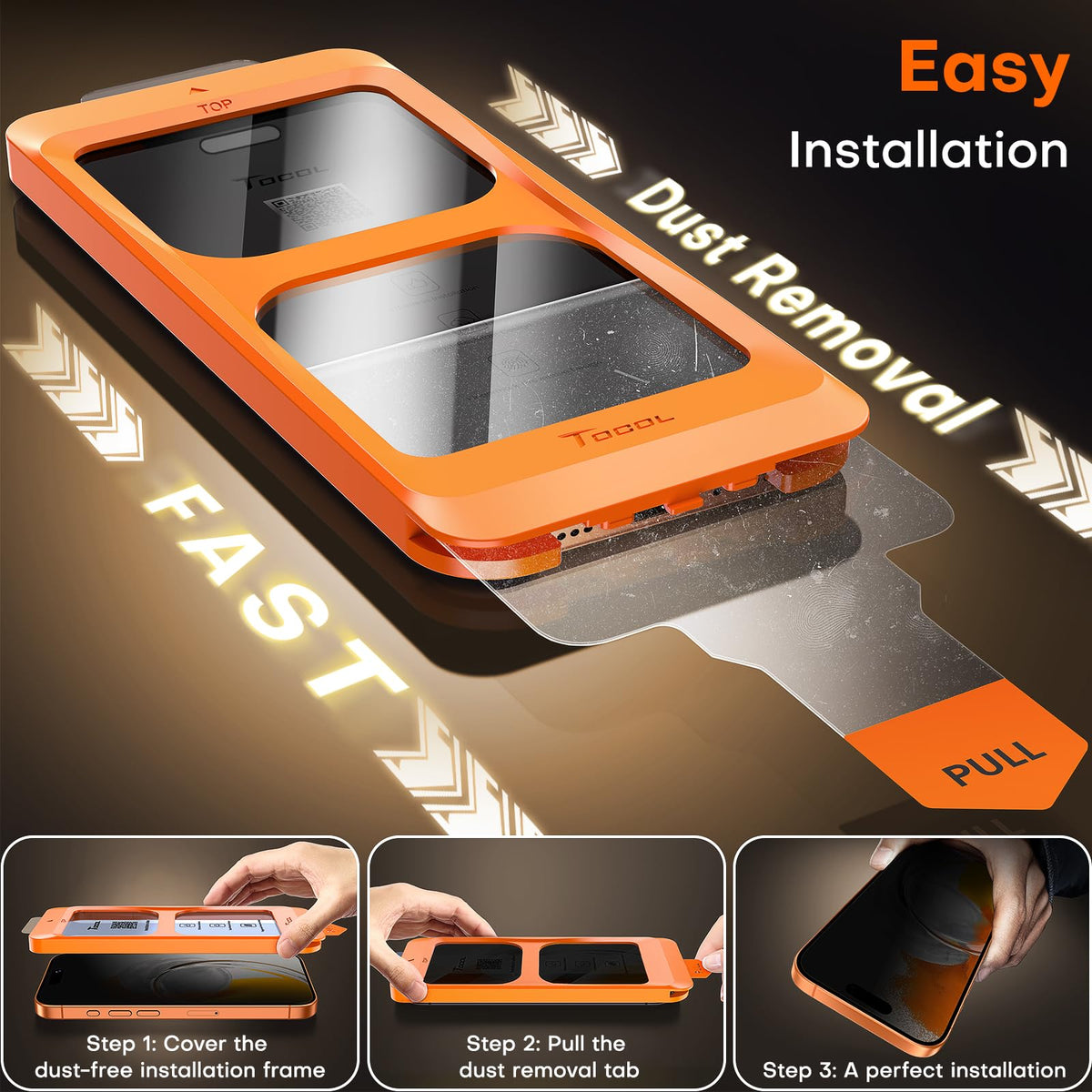 TOCOL Privacy Screen Protector for iPhone 17 Pro Max, 2 Pack