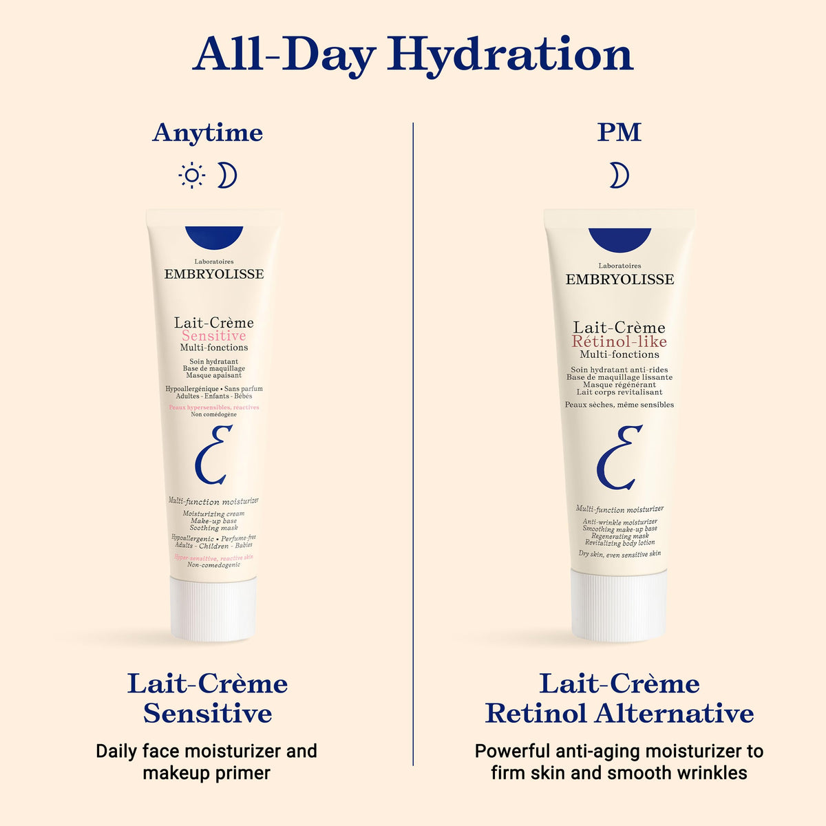 Embryolisse Lait-Crème Sensitive Moisturizer, Fragrance Free, 100 mL