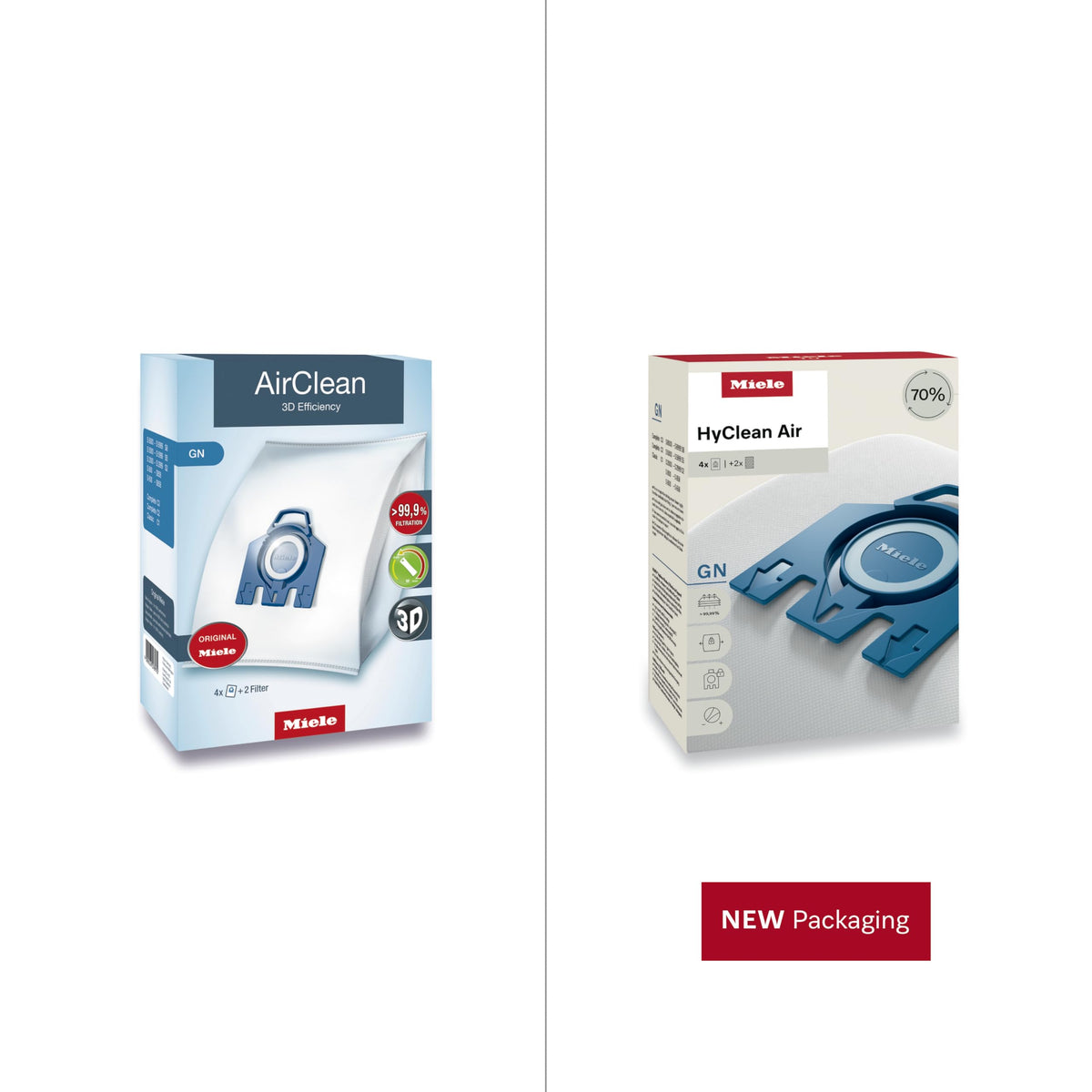 Miele AirClean 3D Efficiency GN Dust Bags, 4 Bags, 10123210