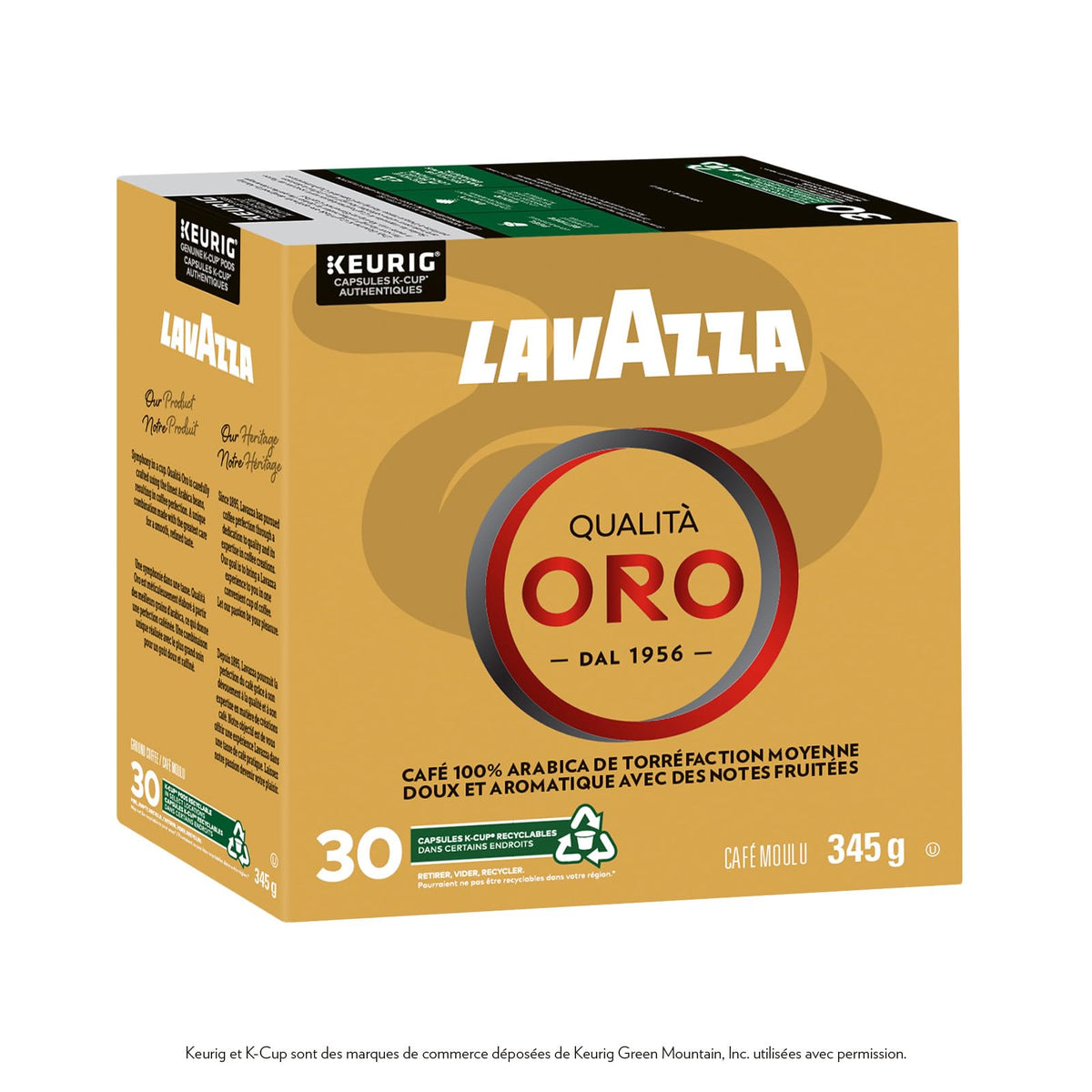 Lavazza Qualità Oro Medium Roast K-Cup Pods, 30 Count