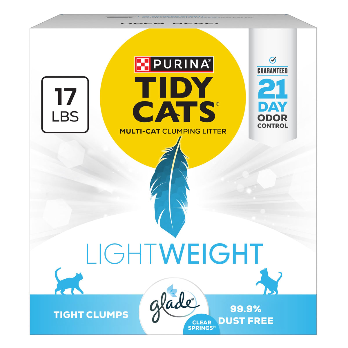 Purina Tidy Cats Lightweight Cat Litter, Glade Clear Springs, 17 lb