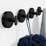 Suction Cup Shower Hooks, Matte Black (4 Pack)