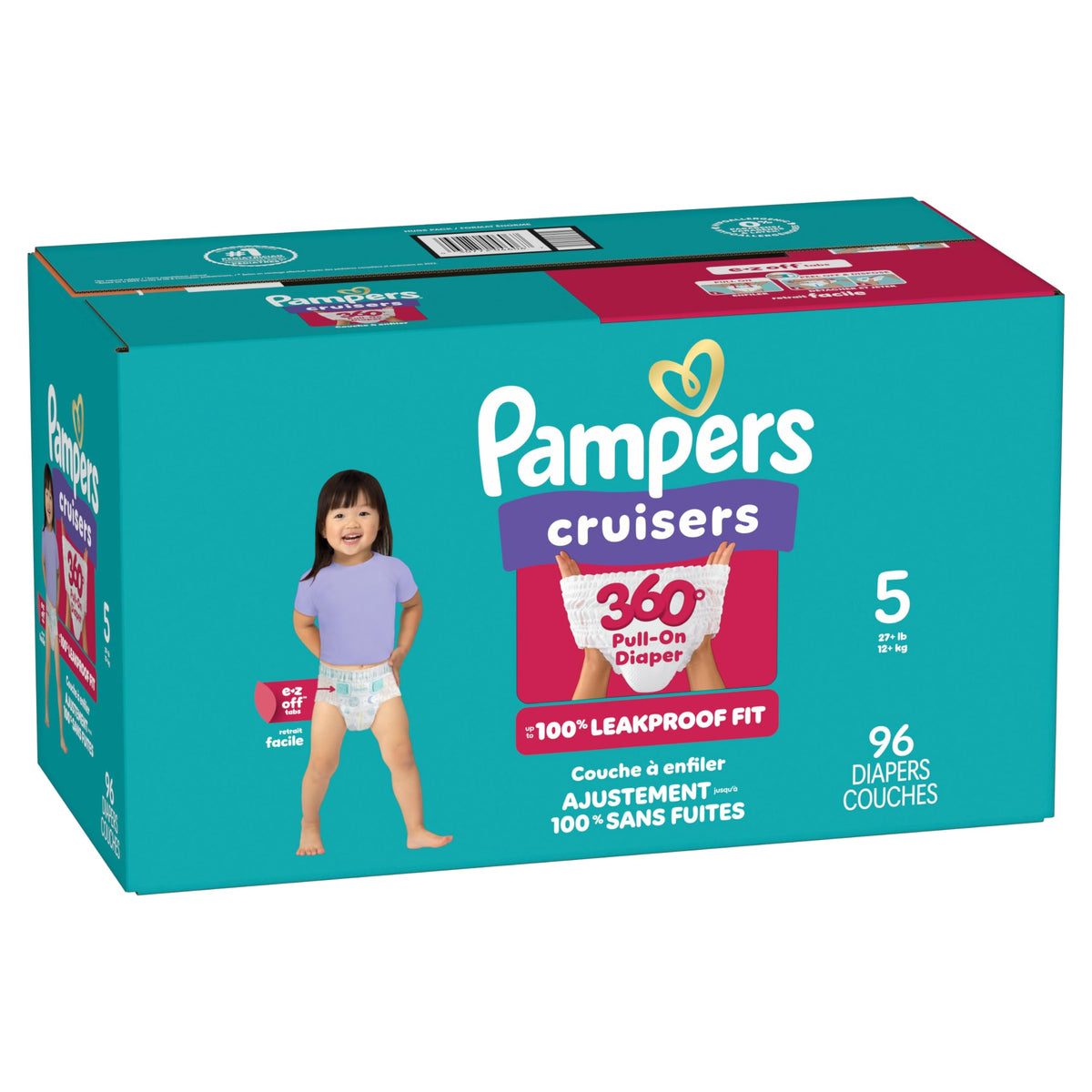 Pampers Cruisers 360 Pull-On Diapers, Size 5, 96 Count